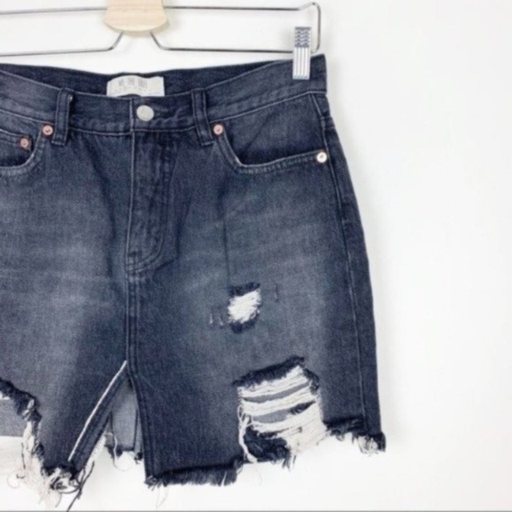 Free People We The Free Distressed Mini Skirt Size 2 - Picture 4 of 6